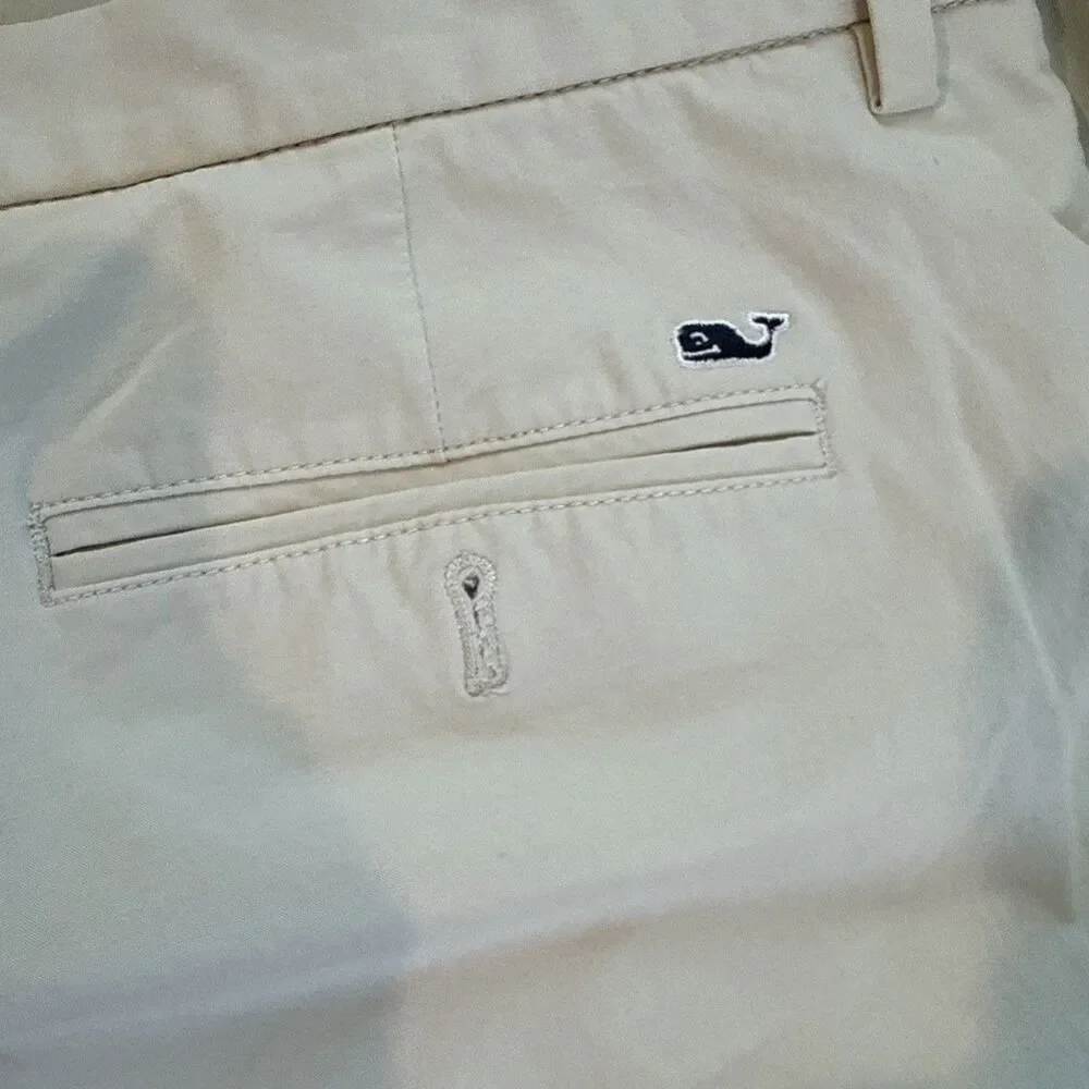 VINEYARD VINES PERFORMANCE COTTON NYLON Khaki SHORTS MEN'S SIZE 38 Pre-Owned !